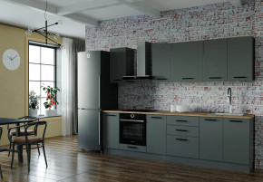 Кухонный гарнитур Антрацит-2800 столешница 26 мм в Ишиме - ishim.mebel-tymen.ru | фото