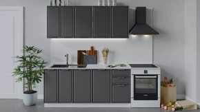 Кухонный гарнитур «Белладжио» длиной 180 см Белый, Софт графит в Ишиме - ishim.mebel-tymen.ru | фото