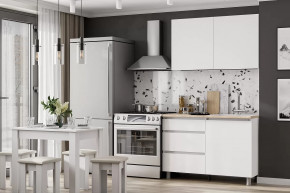 Кухонный гарнитур Денвер 1,2м Серия 2 SAFE Белый/Дуб Сонома в Ишиме - ishim.mebel-tymen.ru | фото