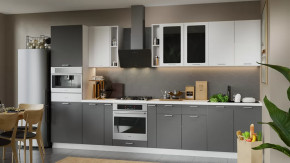 Кухонный гарнитур «Габриэлла» №12 Белый/Сноу/Титан в Ишиме - ishim.mebel-tymen.ru | фото