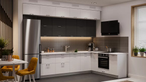 Кухонный гарнитур «Габриэлла» №16 Белый, Сноу, Титан в Ишиме - ishim.mebel-tymen.ru | фото