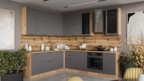 Кухонный гарнитур «Габриэлла» №25 Дуб Крафт золотой, Титан в Ишиме - ishim.mebel-tymen.ru | фото