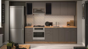 Кухонный гарнитур «Габриэлла» №4 Дуб крафт золотой/Муссон в Ишиме - ishim.mebel-tymen.ru | фото