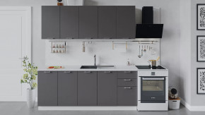 Кухонный гарнитур «Габриэлла» длиной 200 см Белый/Муссон в Ишиме - ishim.mebel-tymen.ru | фото