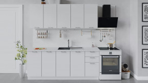 Кухонный гарнитур «Габриэлла» длиной 200 см Белый/Сноу в Ишиме - ishim.mebel-tymen.ru | фото