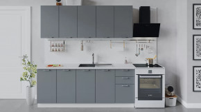 Кухонный гарнитур «Габриэлла» длиной 200 см Белый/Титан в Ишиме - ishim.mebel-tymen.ru | фото