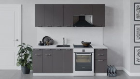 Кухонный гарнитур «Габриэлла» длиной 220 см Белый/Муссон в Ишиме - ishim.mebel-tymen.ru | фото