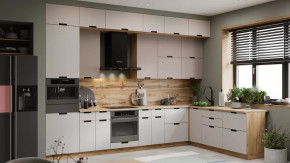 Кухонный гарнитур «Гренада» №24 Дуб Крафт золотой, Холст мокко, Холст латте в Ишиме - ishim.mebel-tymen.ru | фото