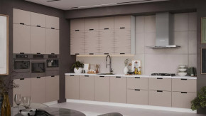 Кухонный гарнитур «Гренада» №7 Белый, Холст латте в Ишиме - ishim.mebel-tymen.ru | фото