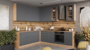 Кухонный гарнитур «Кимберли» №14 Дуб Крафт золотой, Титан в Ишиме - ishim.mebel-tymen.ru | фото