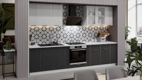 Кухонный гарнитур «Кимберли» №2 Белый, Сноу, Титан в Ишиме - ishim.mebel-tymen.ru | фото