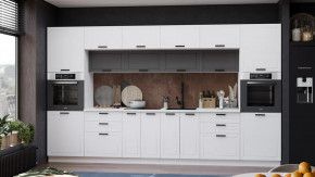 Кухонный гарнитур «Лорас» №3 Белый, Холст белый, Холст вулкан в Ишиме - ishim.mebel-tymen.ru | фото