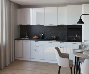 Кухонный прямой гарнитур арт.3, 3000 мм, Белый глянец в Ишиме - ishim.mebel-tymen.ru | фото