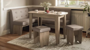 Кухонный уголок «Барселона» Дуб Сонома трюфель, Микровелюр Duna Stone в Ишиме - ishim.mebel-tymen.ru | фото