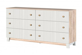 Ланзетти Комод 6 ящиков Дуб Торонто/Жемчуг в Ишиме - ishim.mebel-tymen.ru | фото
