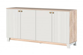 Ланзетти Тумба 4 двери Дуб Торонто/Жемчуг в Ишиме - ishim.mebel-tymen.ru | фото