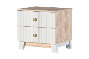 Ланзетти Тумба прикроватная Дуб Торонто/Жемчуг в Ишиме - ishim.mebel-tymen.ru | фото