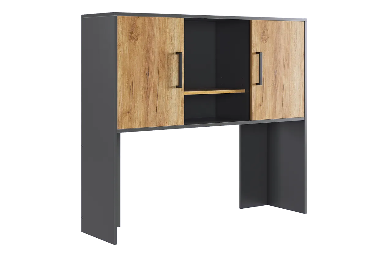 Надстройка стола компьютерного 1200 Лайт-2 графит/дуб крафт золотой в Ишиме - ishim.mebel-tymen.ru | фото