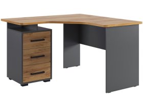 Стол компьютерный 1200 угловой Лайт-2 графит/дуб крафт золотой в Ишиме - ishim.mebel-tymen.ru | фото