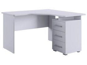 Стол компьютерный 1200 угловой Лайт-2 белый/белый в Ишиме - ishim.mebel-tymen.ru | фото
