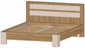 Ленора Кровать 1600 Дуб вотан/Кашемир в Ишиме - ishim.mebel-tymen.ru | фото