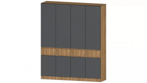 Ленора Шкаф 4х ств. Дуб вотан/Графит в Ишиме - ishim.mebel-tymen.ru | фото