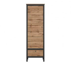 LOFT шкаф REG1D1S (Дуб вотан/Черный) в Ишиме - ishim.mebel-tymen.ru | фото