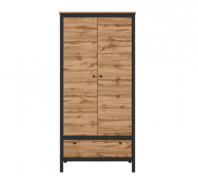 LOFT шкаф SZF2D1S (Дуб вотан/Черный) в Ишиме - ishim.mebel-tymen.ru | фото