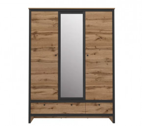 LOFT шкаф SZF3D2S (Дуб вотан/ Черный) в Ишиме - ishim.mebel-tymen.ru | фото