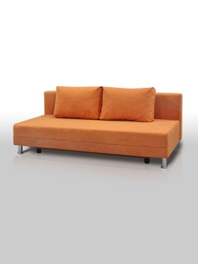 Диван Комфорт Лайт без подлокотников 2 подушки апельсин в Ишиме - ishim.mebel-tymen.ru | фото