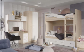 Модульная детская "Буратино" сонома/белый в Ишиме - ishim.mebel-tymen.ru | фото