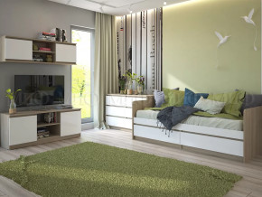 Модульная детская Челси Белый глянец, дуб сонома в Ишиме - ishim.mebel-tymen.ru | фото