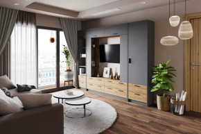 Модульная гостиная Оттавия Антрацит в Ишиме - ishim.mebel-tymen.ru | фото