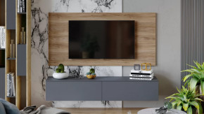 Модульная гостиная «Порто» Яблоня Беллуно, Графит софт в Ишиме - ishim.mebel-tymen.ru | фото