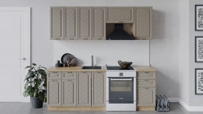 Модульная кухня «Бьянка» Дуб крафт золотой/Дуб кофе в Ишиме - ishim.mebel-tymen.ru | фото