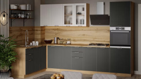 Модульная кухня «Кимберли» Дуб Крафт золотой, Сноу, Титан в Ишиме - ishim.mebel-tymen.ru | фото