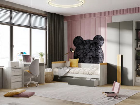 Модульная подростковая Кент-1 Дуб Крафт Белый/Антрацит в Ишиме - ishim.mebel-tymen.ru | фото