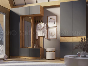 Модульная прихожая Роджинамиф, дуб крафт/графит в Ишиме - ishim.mebel-tymen.ru | фото