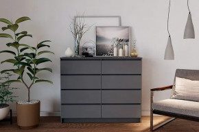 МОРИ МК1200.8 Комод с 8 ящ. (ш1204*г404*в990мм), ЛДСП Графит (МП) в Ишиме - ishim.mebel-tymen.ru | фото