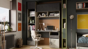 Набор детской мебели «Оксфорд-2» №2 Матера, Дуб крафт белый с рисунком в Ишиме - ishim.mebel-tymen.ru | фото