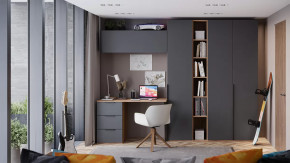 Набор детской мебели «Порто» №3 Яблоня Беллуно, Графит софт в Ишиме - ishim.mebel-tymen.ru | фото