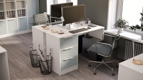 Набор мебели для офиса «Марли» №2 Белый, Серо-голубой в Ишиме - ishim.mebel-tymen.ru | фото