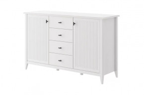 Никеа Комод 4 ящика 2 двери Белый в Ишиме - ishim.mebel-tymen.ru | фото