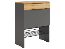 Обувница Баско графит/дуб крафт золотой в Ишиме - ishim.mebel-tymen.ru | фото