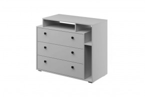 Оскар Комод 3 ящика Белый снег в Ишиме - ishim.mebel-tymen.ru | фото