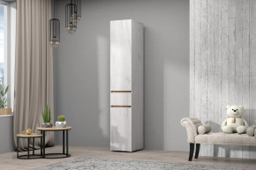 Пенал МС Лиана Дуб Крафт Белый/Дуб Крафт Золотой в Ишиме - ishim.mebel-tymen.ru | фото