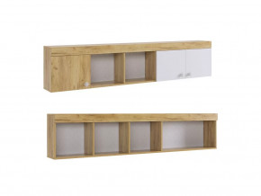 Полка Форсаж дуб крафт золотой/белый в Ишиме - ishim.mebel-tymen.ru | фото