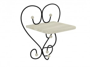 Полка настенная Милсон белая-металл черный в Ишиме - ishim.mebel-tymen.ru | фото