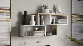 Полка настенная тип 4 Дуб Сонома/Белый в Ишиме - ishim.mebel-tymen.ru | фото