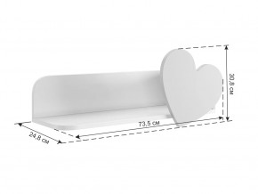 Полка навесная Сердечко в Ишиме - ishim.mebel-tymen.ru | фото